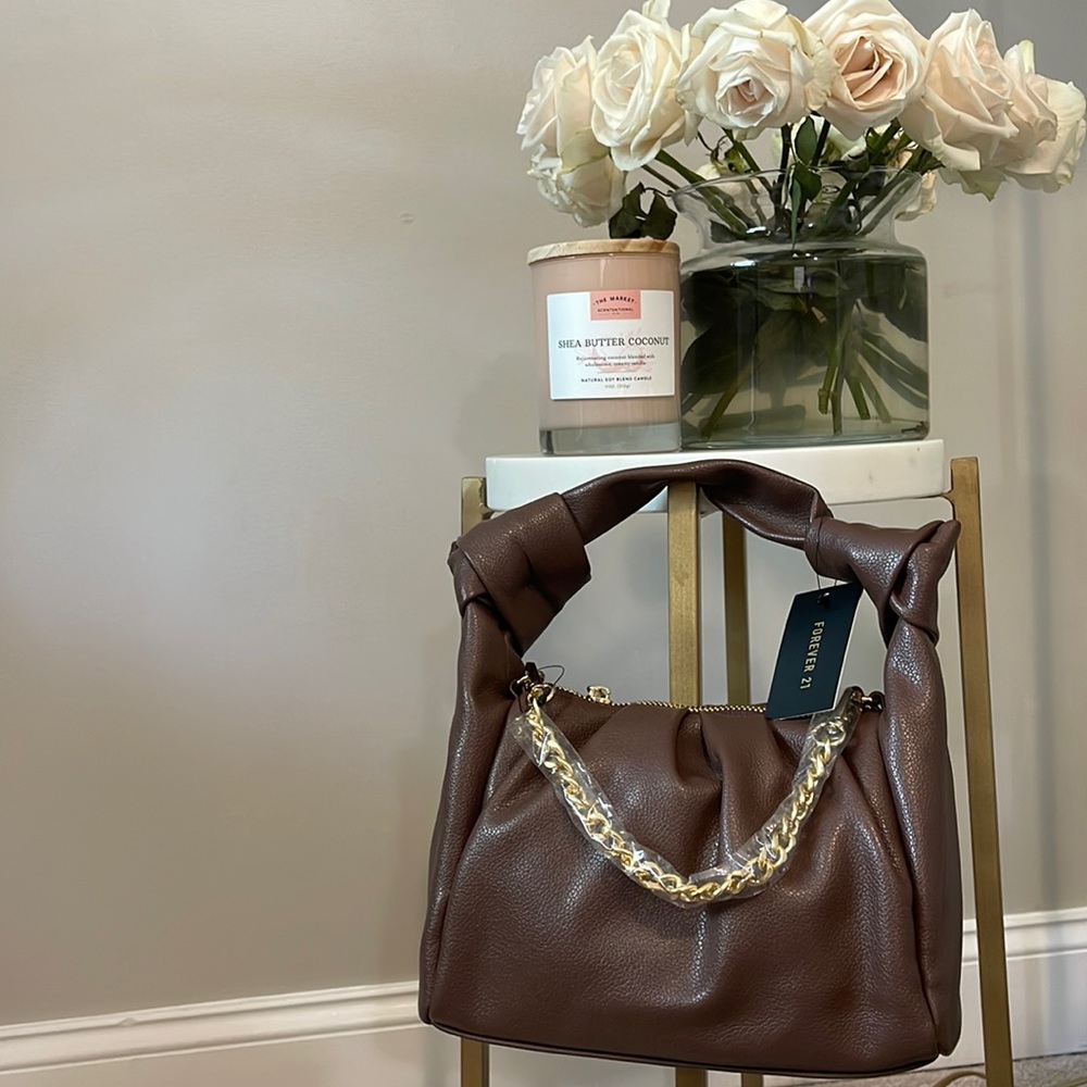Forever 21 Faux Leather Brown Purse